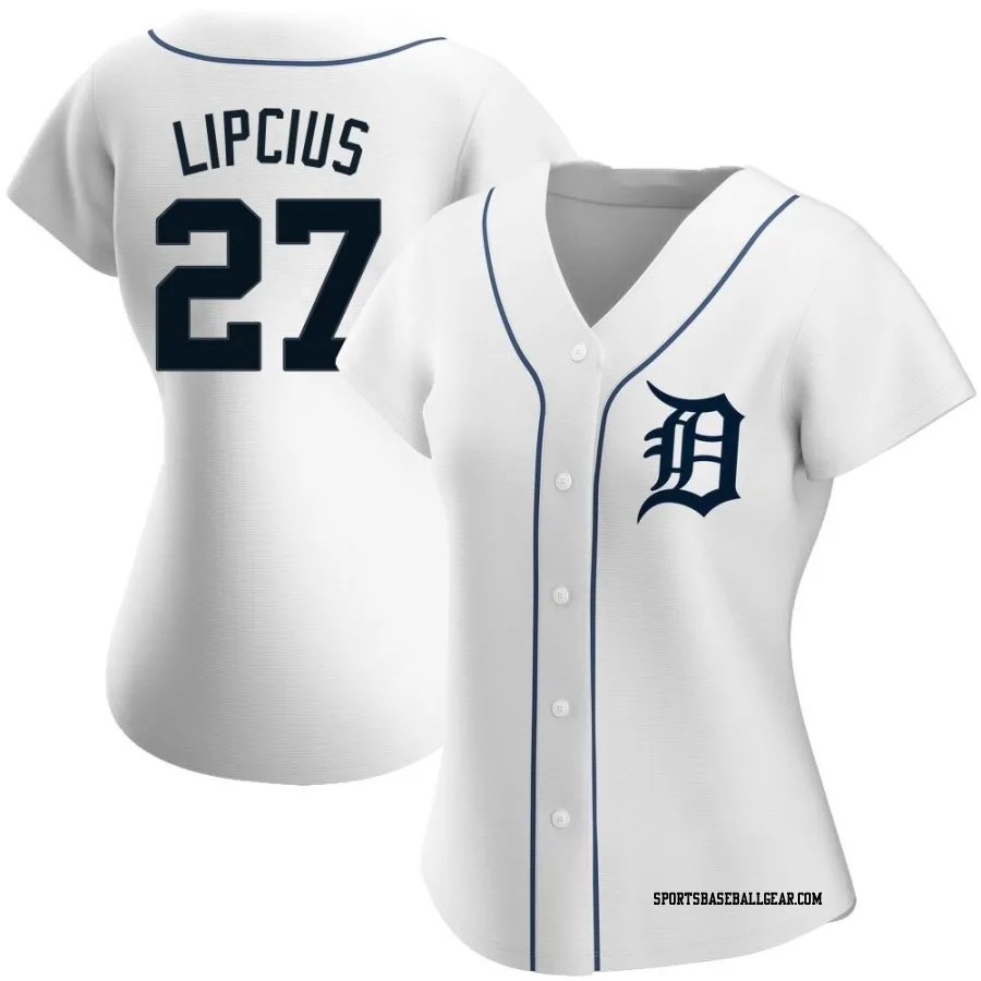 Andre Lipcius Women's Detroit Tigers White Replica Home Jersey