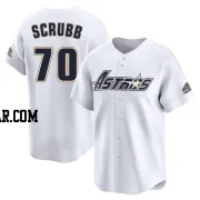 Andre Scrubb Men's Houston Astros White Limited Throwback Cooperstown Collection Jersey