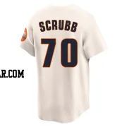 Andre Scrubb Youth Houston Astros Cream Limited Throwback Cooperstown Collection Jersey