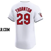 Andre Thornton Men's Cleveland Guardians White Elite Home Jersey