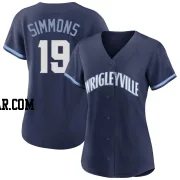 Andrelton Simmons Women's Chicago Cubs Navy Authentic 2021 City Connect Jersey