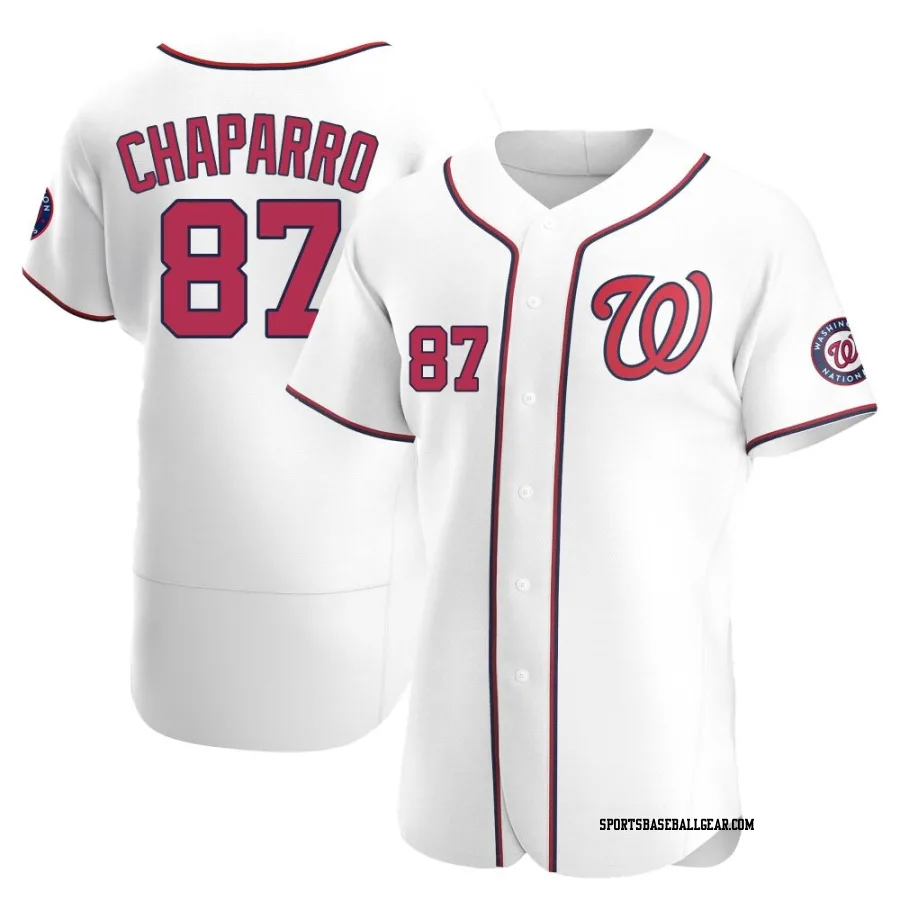 Andres Chaparro Men's Washington Nationals White Authentic Home Jersey