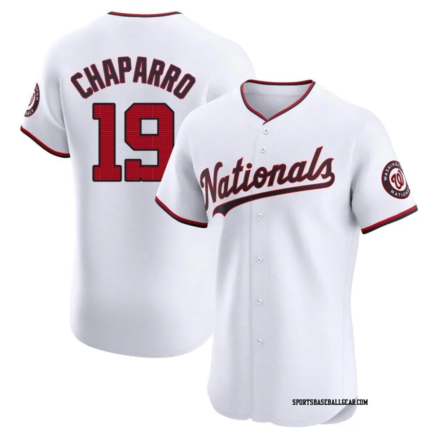 Andres Chaparro Men's Washington Nationals White Elite Home Jersey