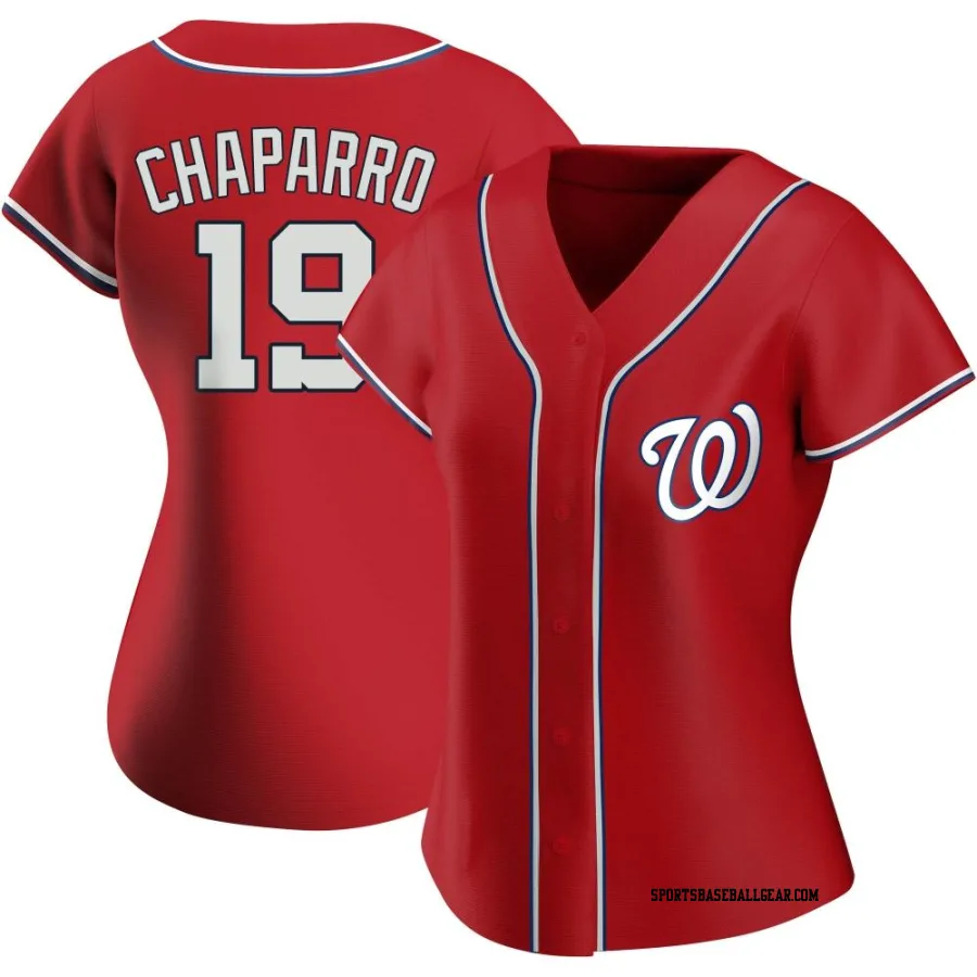 Andres Chaparro Women's Washington Nationals Red Replica Alternate Jersey