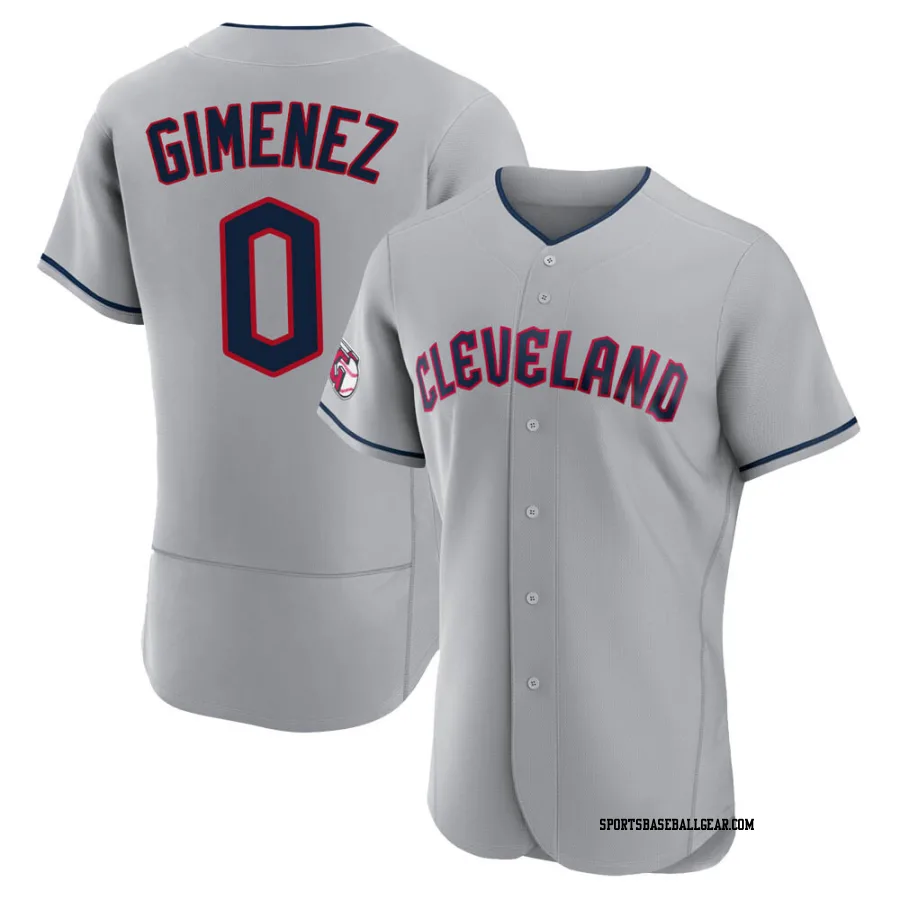Andres Gimenez Men's Cleveland Guardians Gray Authentic Road Jersey