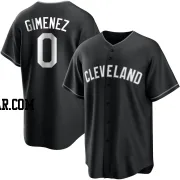Andres Gimenez Youth Cleveland Guardians Black/White Replica Jersey