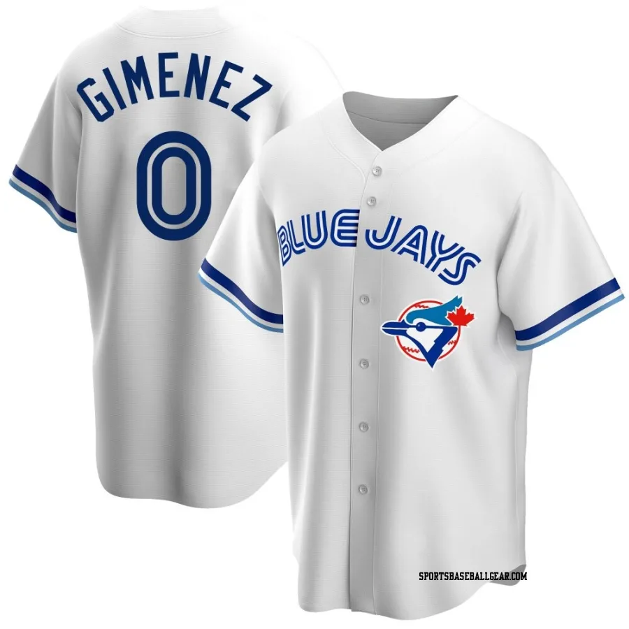 Andres Gimenez Youth Toronto Blue Jays White Replica Home Cooperstown Collection Jersey