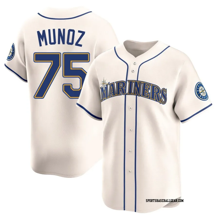 Andres Munoz Men's Seattle Mariners Cream Limited Alternate Jersey