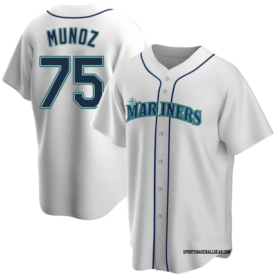 Andres Munoz Men's Seattle Mariners White Replica Home Jersey