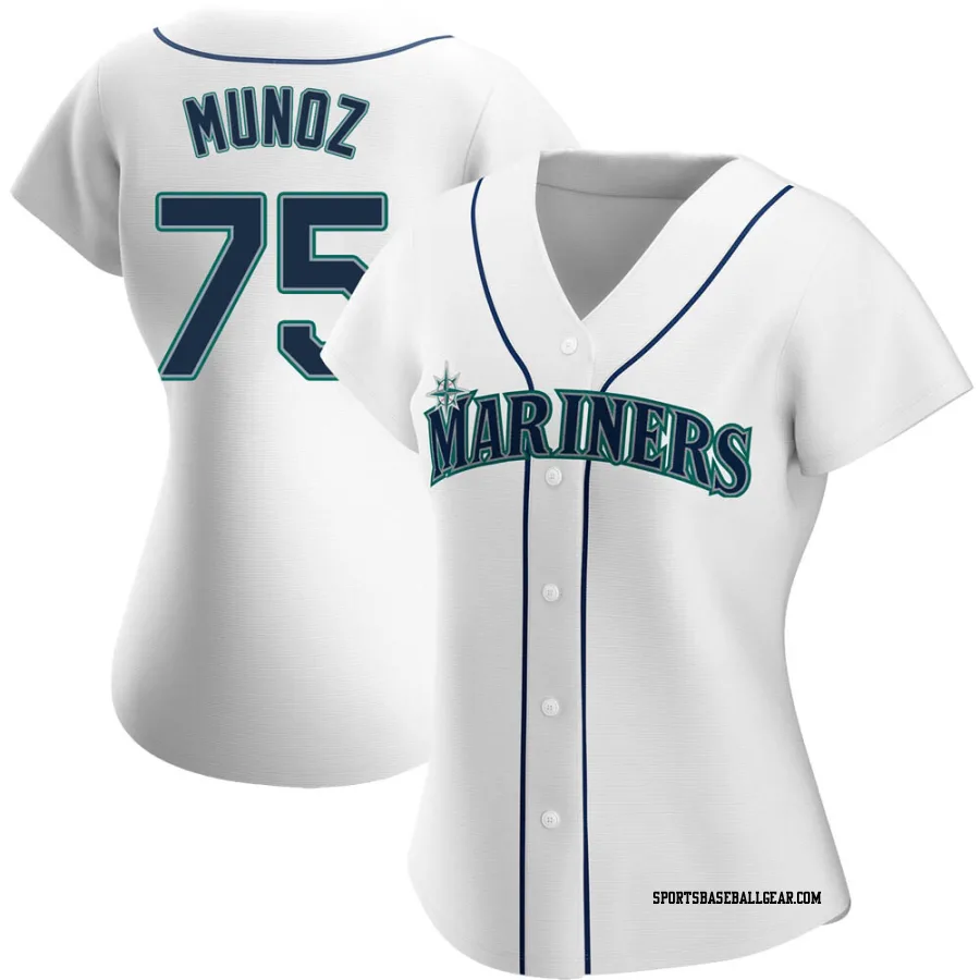 Andres Munoz Women's Seattle Mariners White Authentic Home Jersey