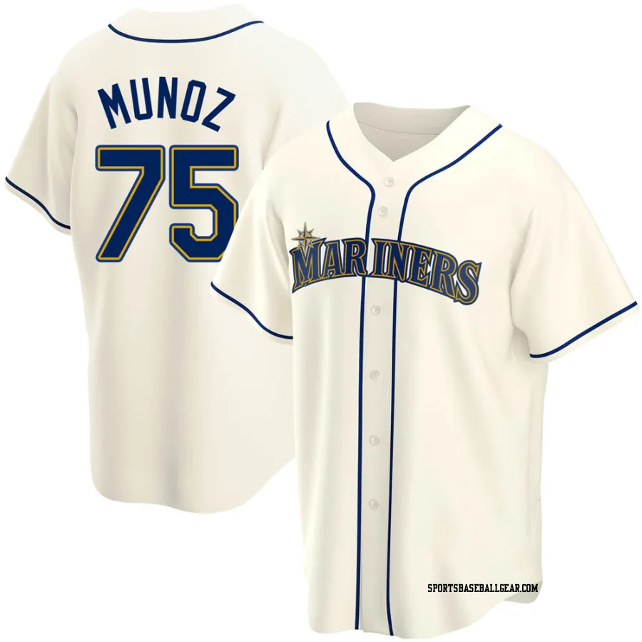 Andres Munoz Youth Seattle Mariners Cream Replica Alternate Jersey