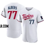 Andrew Albers Men's Minnesota Twins White Authentic Home Jersey