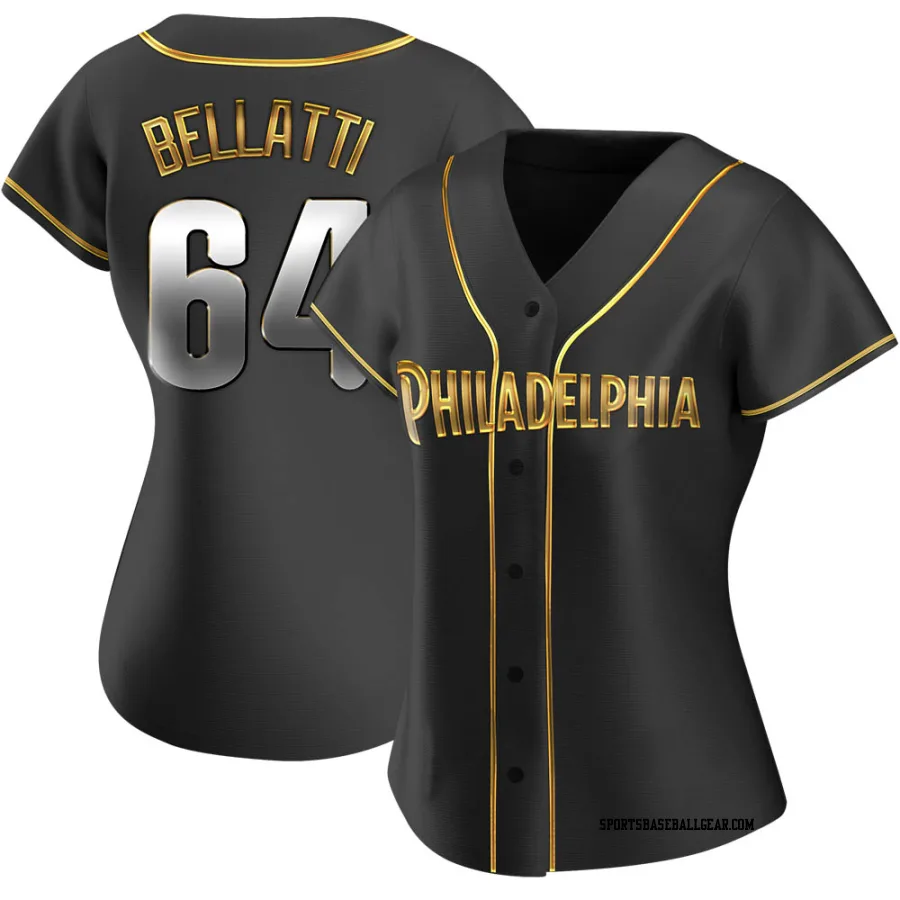 Andrew Bellatti Women's Philadelphia Phillies Black Golden Replica Alternate Jersey