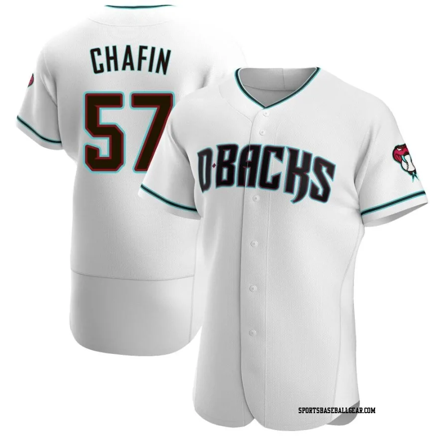 Andrew Chafin Men's Arizona Diamondbacks White/Teal Authentic Alternate Jersey