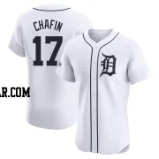 Andrew Chafin Men's Detroit Tigers White Elite Home Patch Jersey