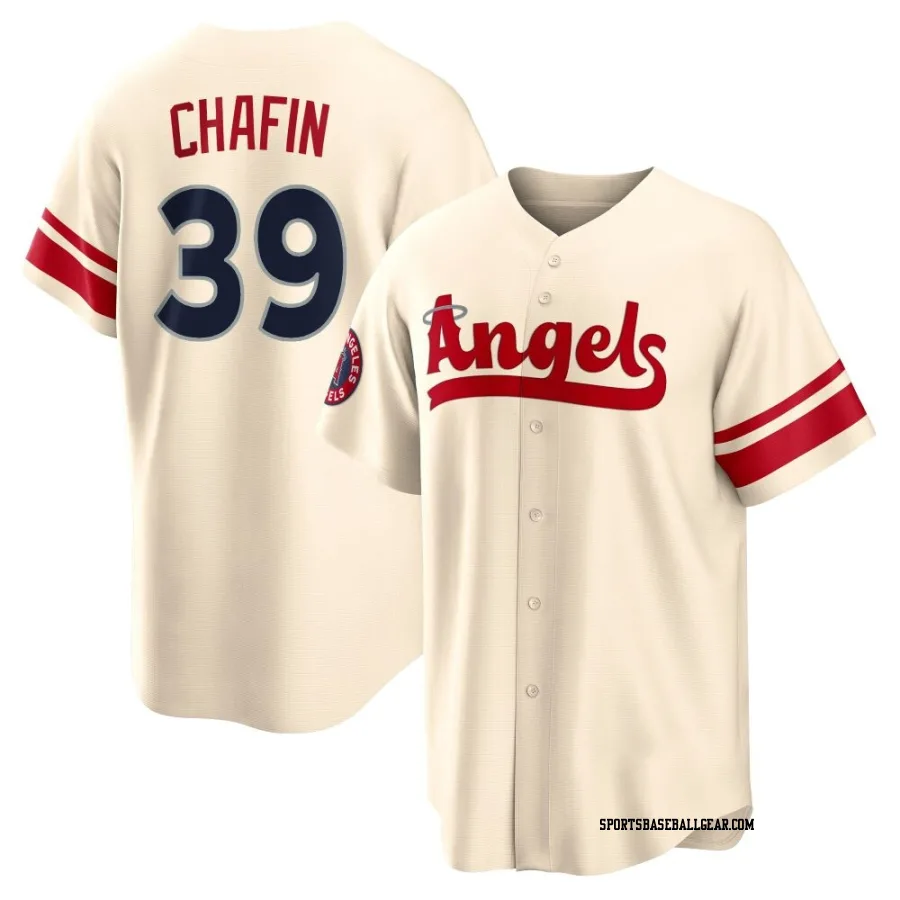 Andrew Chafin Men's Los Angeles Angels Cream Replica 2022 City Connect Jersey
