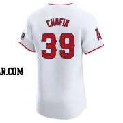 Andrew Chafin Men's Los Angeles Angels White Elite Home Patch Jersey