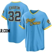 Andrew Chafin Men's Milwaukee Brewers Blue Replica Powder 2022 City Connect Jersey