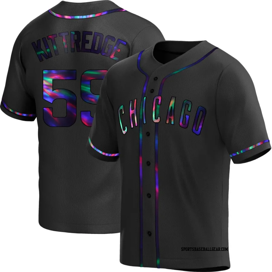 Andrew Kittredge Men's Chicago Cubs Black Holographic Replica Alternate Jersey