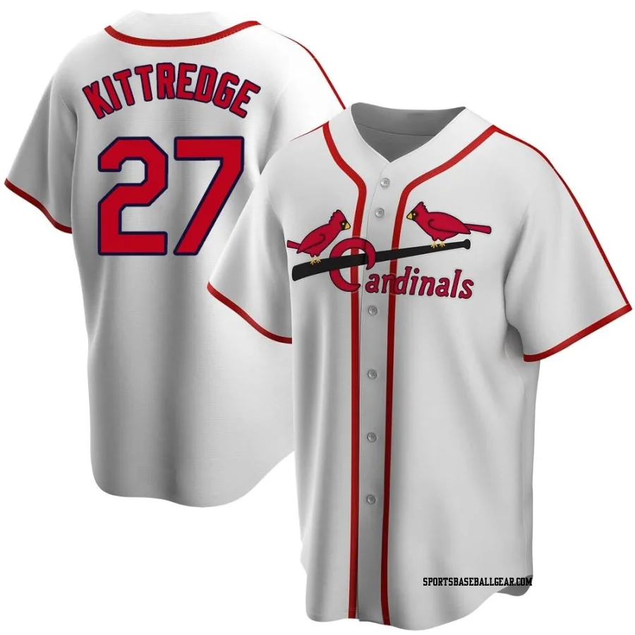 Andrew Kittredge Men's St. Louis Cardinals White Home Cooperstown Collection Jersey