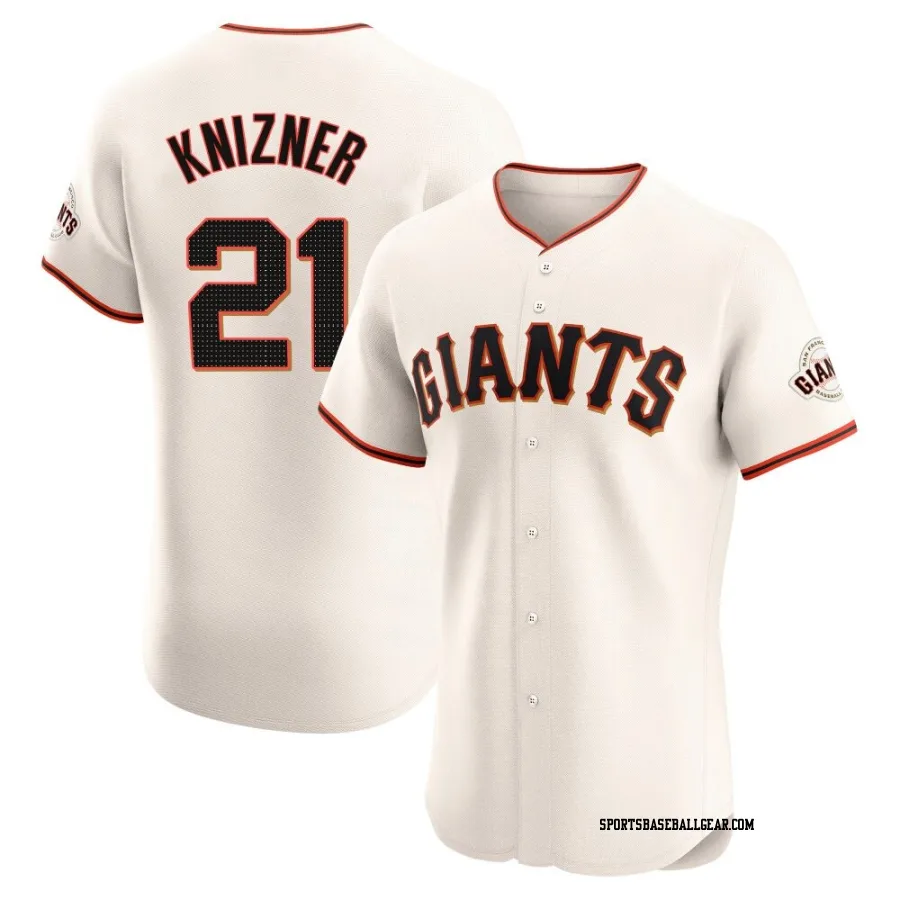Andrew Knizner Men's San Francisco Giants Cream Elite Home Jersey