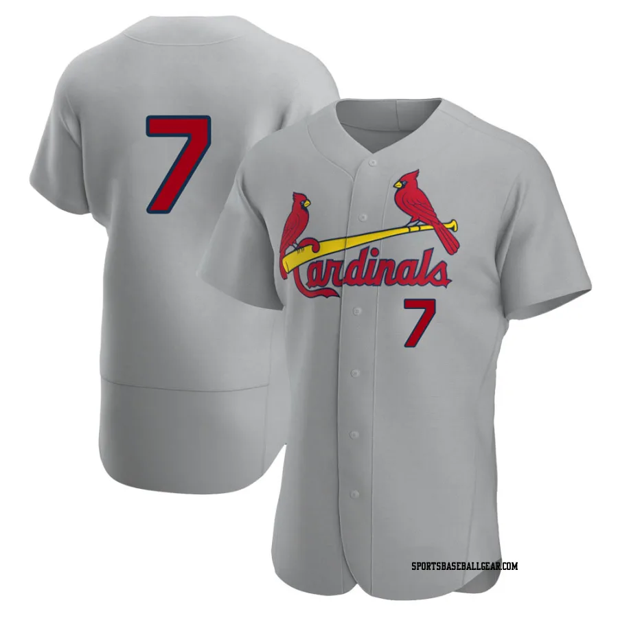 Andrew Knizner Men's St. Louis Cardinals Gray Authentic Road Jersey
