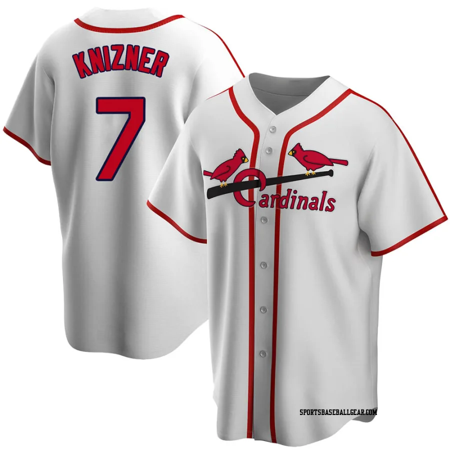 Andrew Knizner Men's St. Louis Cardinals White Home Cooperstown Collection Jersey