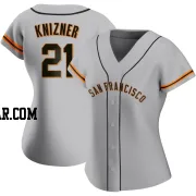 Andrew Knizner Women's San Francisco Giants Gray Authentic Road Jersey