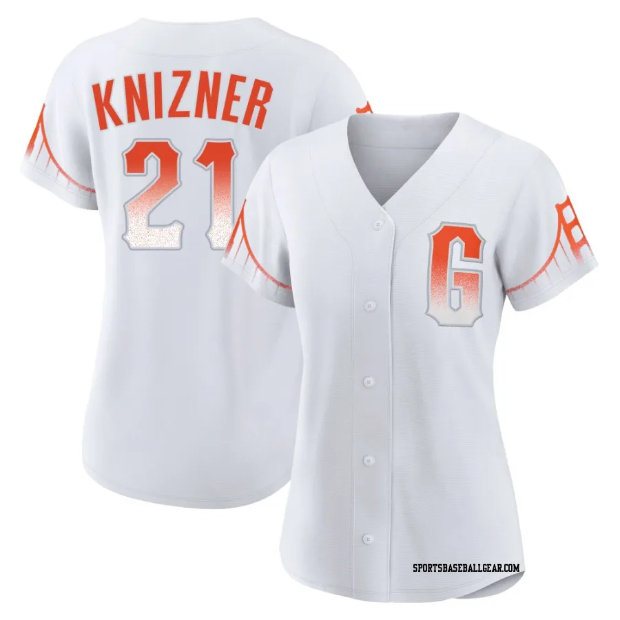 Andrew Knizner Women's San Francisco Giants White Authentic 2021 City Connect Jersey