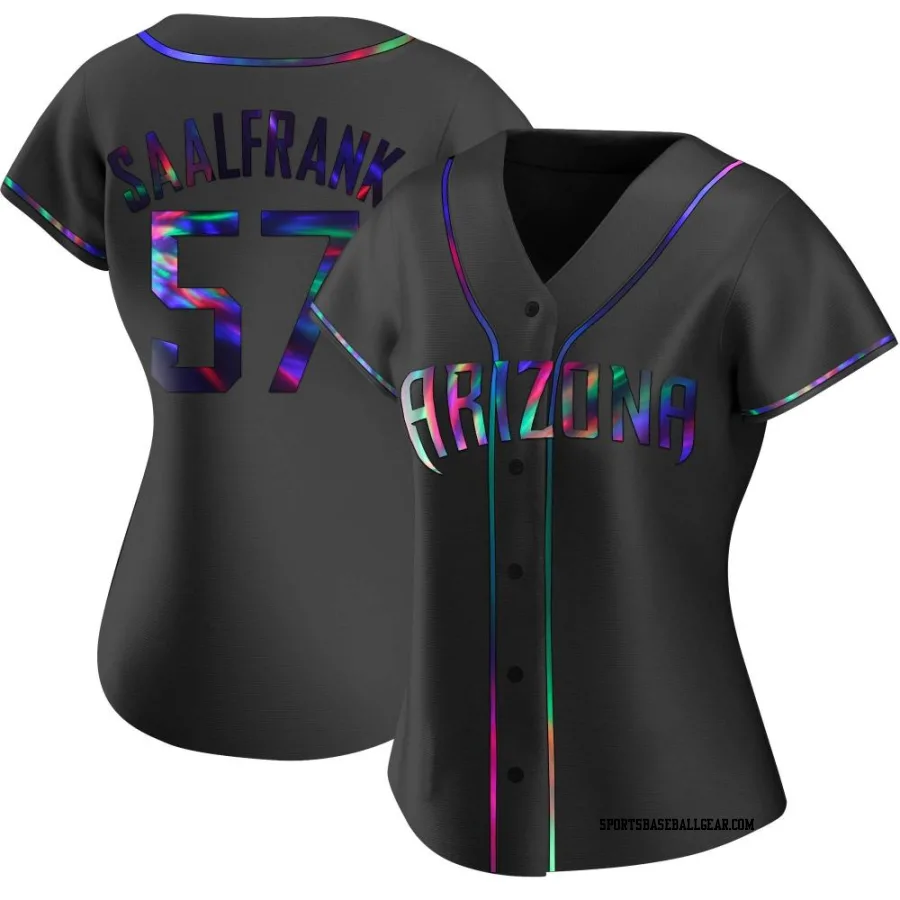 Andrew Saalfrank Women's Arizona Diamondbacks Black Holographic Replica Alternate Jersey