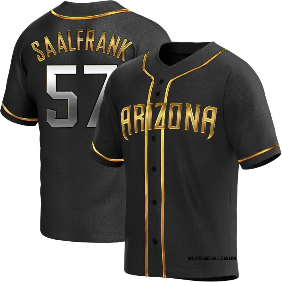 Andrew Saalfrank Youth Arizona Diamondbacks Black Golden Replica Alternate Jersey