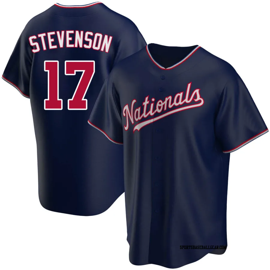 Andrew Stevenson Men's Washington Nationals Navy Replica Alternate Jersey