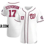 Andrew Stevenson Men's Washington Nationals White Authentic Home Jersey