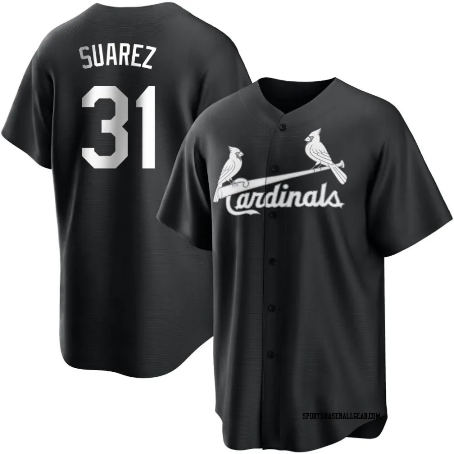 Andrew Suarez Men's St. Louis Cardinals Black/White Replica Jersey