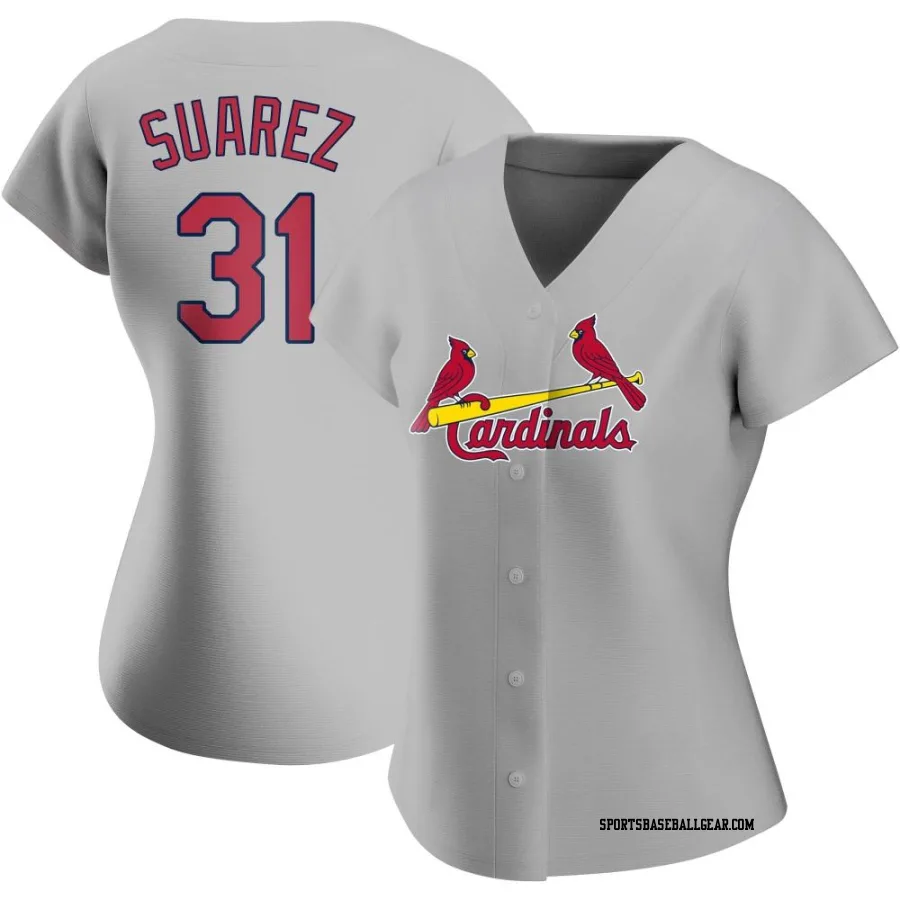 Andrew Suarez Women's St. Louis Cardinals Gray Authentic Road Jersey