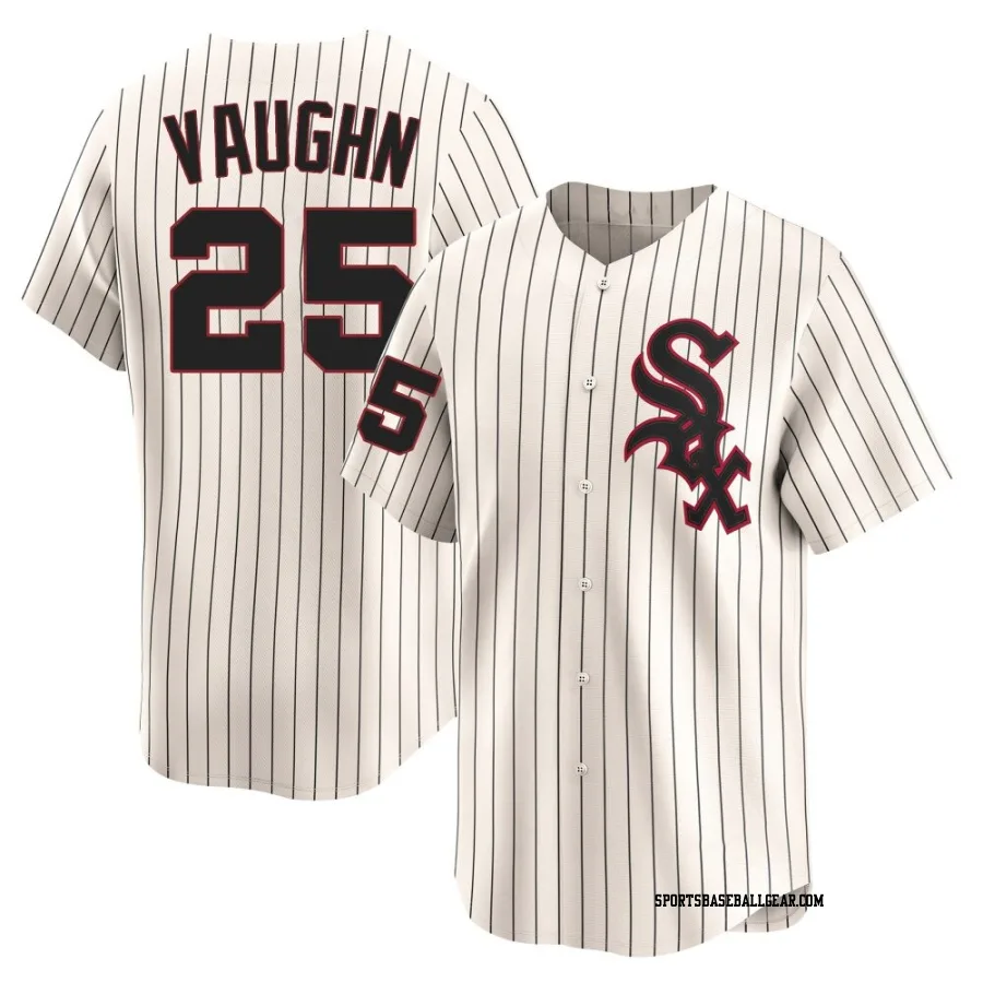Andrew Vaughn Men's Chicago White Sox Cream Limited Throwback Cooperstown Jersey