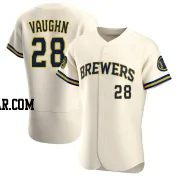 Andrew Vaughn Men's Milwaukee Brewers Cream Authentic Home Jersey