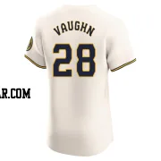 Andrew Vaughn Men's Milwaukee Brewers Cream Elite Home Jersey