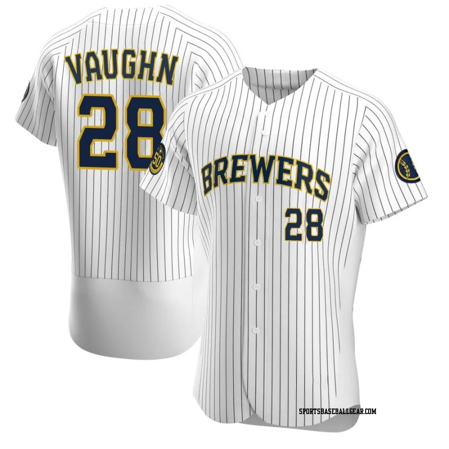 Andrew Vaughn Men's Milwaukee Brewers White Authentic Alternate Jersey