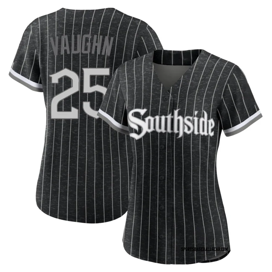 Andrew Vaughn Women's Chicago White Sox Black Replica 2021 City Connect Jersey