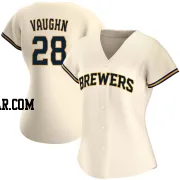 Andrew Vaughn Women's Milwaukee Brewers Cream Replica Home Jersey
