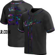 Andrew Vaughn Youth Milwaukee Brewers Black Holographic Replica Alternate Jersey