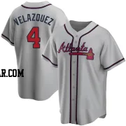 Andrew Velazquez Youth Atlanta Braves Gray Replica Road Jersey