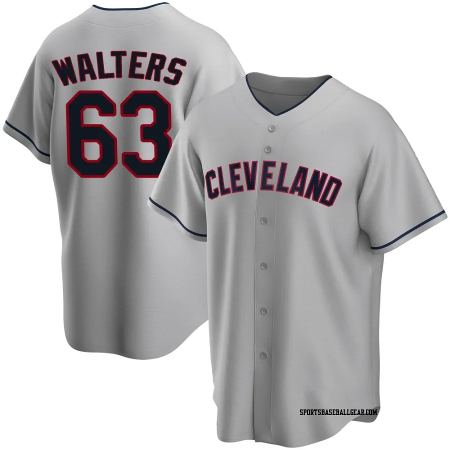 Andrew Walters Men's Cleveland Guardians Gray Replica Road Jersey