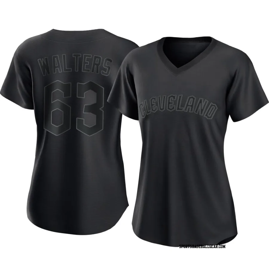 Andrew Walters Women's Cleveland Guardians Black Authentic Pitch Fashion Jersey