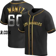 Andrew Wantz Youth Los Angeles Angels Black Golden Replica Alternate Jersey