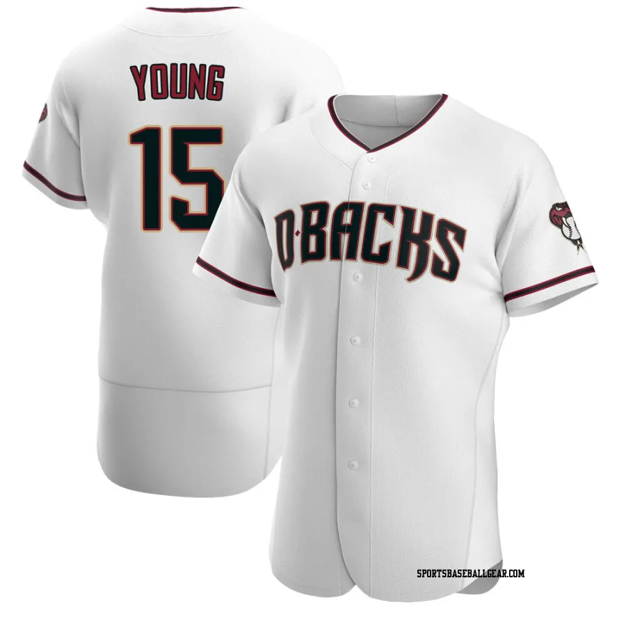 Andrew Young Men's Arizona Diamondbacks White/Crimson Authentic Home Jersey