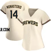 Andruw Monasterio Women's Milwaukee Brewers Cream Authentic Home Jersey
