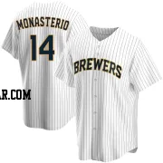 Andruw Monasterio Youth Milwaukee Brewers White Replica Home Jersey