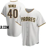 Andy Benes Youth San Diego Padres White/Brown Replica Home Jersey